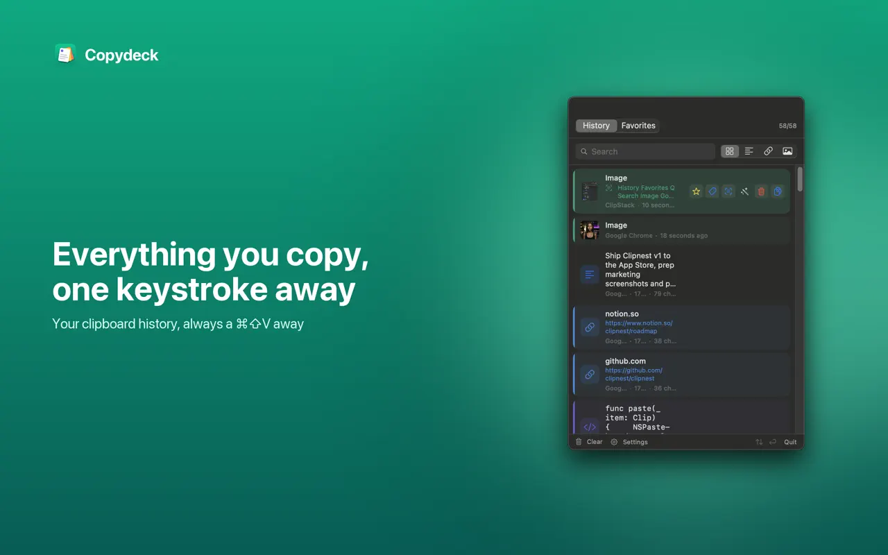 Copydeck screenshot 1