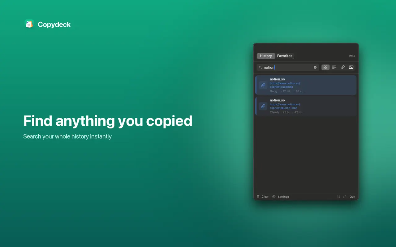 Copydeck screenshot 2